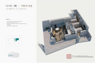 016 2031 253 Split Pazdigrad Spacious one bedroom apartment for sale